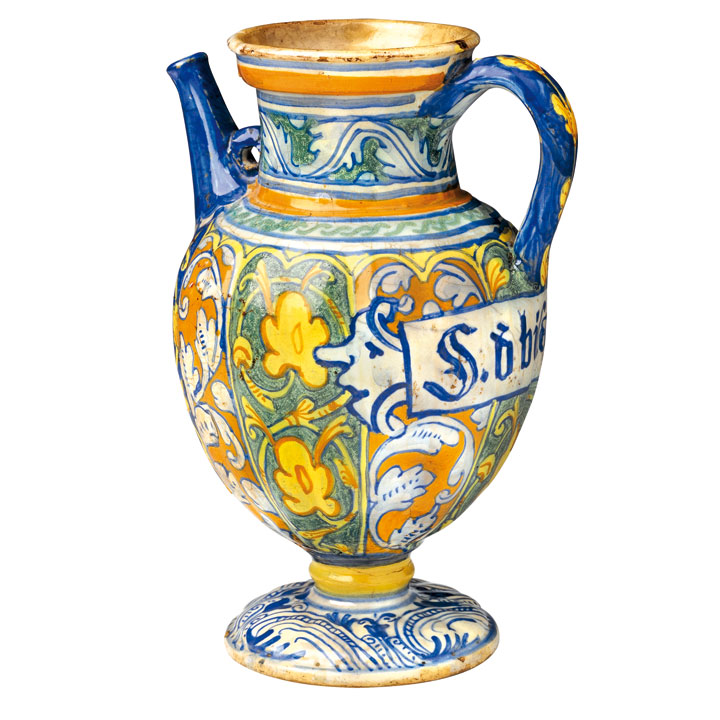 Syrup jar with the following inscription: S. D´BISANTIJS